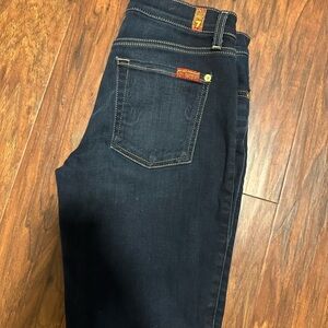 7 For All Mankind Dark Blue Skinny Jeans